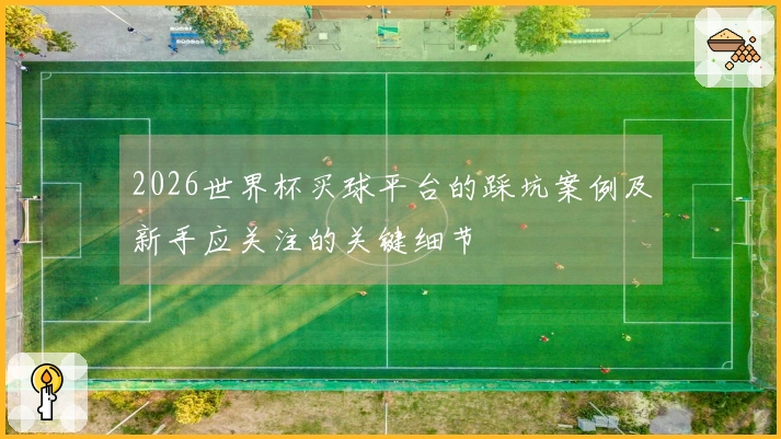 2026世界杯买球平台的踩坑案例及新手应关注的关键细节